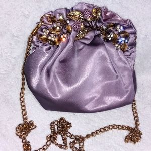 Small purple crossbody clutch